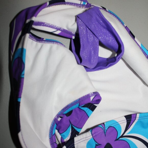 Multi Color 2 Pcs Justice Bikini Swimsuit Size 14 New - Picture 3 of 6